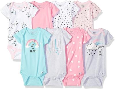 China Unisex-Baby Anti-Static 8 Pack Short Sleeve Onesies Coveralls for sale