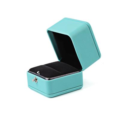 China Newest Logo Custom Logo PU Leather Jewelry Box Gift Storage Jewelry Packaging Box for sale