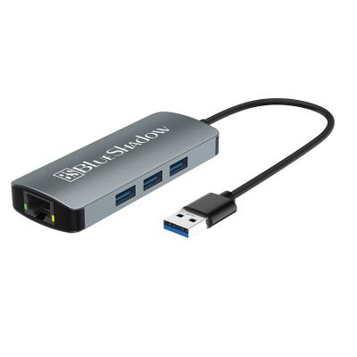 China 4 in 1 High Speed ​​Ports Powerline Usb 3.0 Ethernet Adapter / Gigabit Ethernet 3 Usb 3.0 Plug and Play 1 Driver Factory Free Original for sale