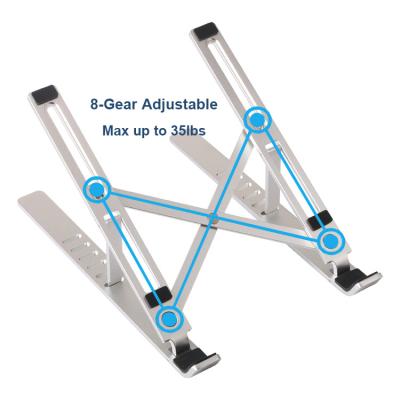 China Portable For Computer Height Adjustable Foldable Aluminum Laptop Stand for sale