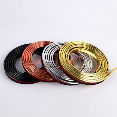 China Decorative lines waterproof and moisture-proof simple decorative lines beautiful self-adhesive suture U closet door buckle PVC type for sale