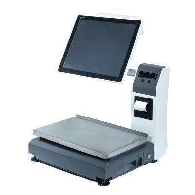 China Capacitive or Resistive Touch Screen POS Scales with 58mm 64 Thermal Printer for sale