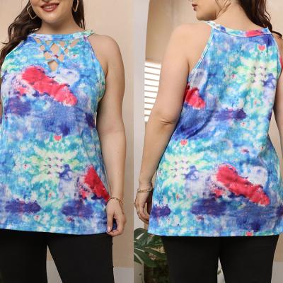 China Wholesale Plus Size 2022 Latest Dye Women's Latest Link Cheap Sleeveless T-Shirt for sale