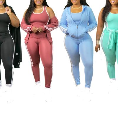 China Anti Static Anti Static 3 Piece Sets Sport Wear Plus Size Drop Women Clothing 2020 for sale