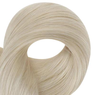 China Fast Shipping Silky Straight Full Wave Hair Supplier Color 60 Platinum Blonde 100% Platinum Blonde Tape In Hair Extensions for sale