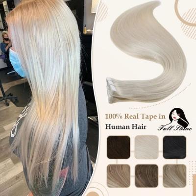 China Factory Direct Silky Straight Shine Full Wave Color Tape In Brazilian Hair Real Remy Human Hair Hair Extensions 100% Wholesale Price Various Wave Color for sale