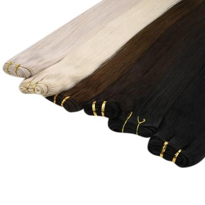 China Silky Straight Wave Full Shine Wholesale Pure Color Remy Hair Extensions Silky Straight Hair Weft for sale