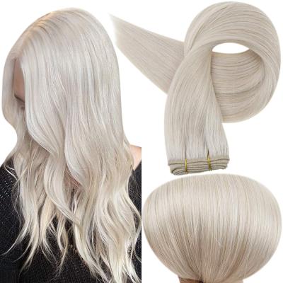 China Silky Straight Wave Full Dazzle Blonde Hair 100g Bundle Natural Human Hair Weft Extensions #1000 for sale