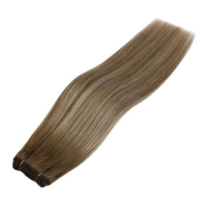 China Silky Straight Wave Full Shine 50% Off Remy Hair Straight Balayage Color Hair Weft Extensions for sale