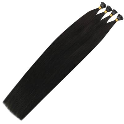 China Factory direct sales full shine raw wave virgin real silky straight wholesale hair extension I tip hair for sale