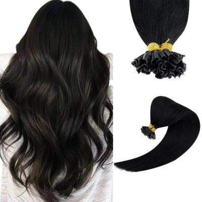 China Silky Straight Nail U Tip Keratin Hair Extension Supplies Virgin U Tip Shine Wave Sample Full Hair for sale