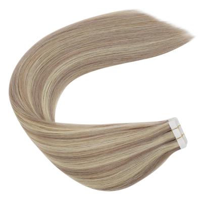 China Silky Straight Wave Full Shine Top Quality Balayage Hair Extensions Sample 1piece 2.5g Injection Tape In Virgin Hair for sale