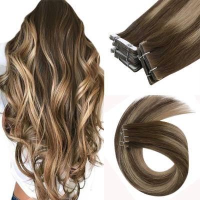 China Hand-tied Injected Pulled Remy European Injection Tape Silky Straight Double Wave Full Wave Tape In Virgin Hair Extensions for sale