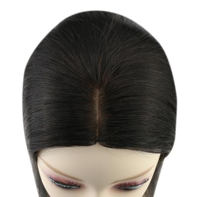 China Brazilian Hair #1B Amazing 13*13cm Natural Black Remy Hair Topper Silk Base Full Softest Shine Wholesale for sale