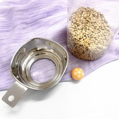 China Viable in Kitchen Stock Durable Square Shape Food Filler Instruments 430 Stainless Steel Funnels for Home for sale