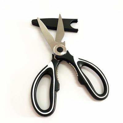 China Premium Kitchen Restaurant Hotel Kitchen Shears Multi Use Bottle Nut Opener 3Cr13 Steel Scissors for sale