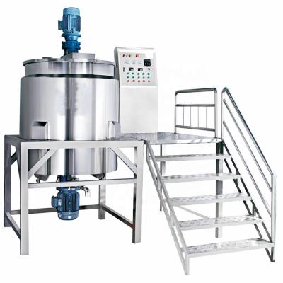 China Vegetable processing factory staircase for shampoo liquid agitator gel man's shower mixing tank with agitator mixer for sale