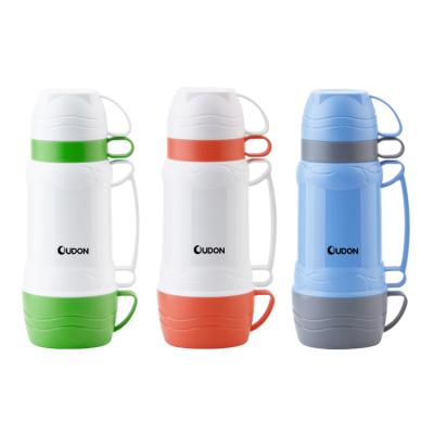 China 0.5L 1L 1.6L Viable Vacuum Flask Customized Color Thermos Liner Thermos Glass Flask With 3 Cups for sale