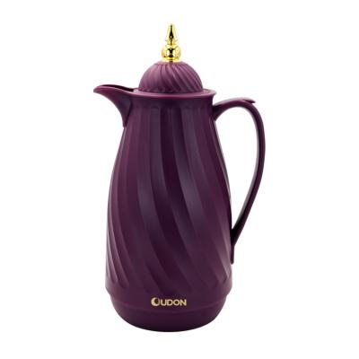 China 950ml business customize double wall glass arabic coffee pot turkish glass dallah for sale