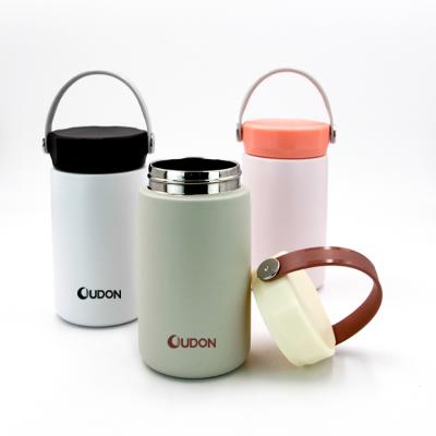 China PORTABLE Keep Warm Double Wall Insulated Stainless Steel Food Container Vacuum Thermos Flask Soup Pot for sale