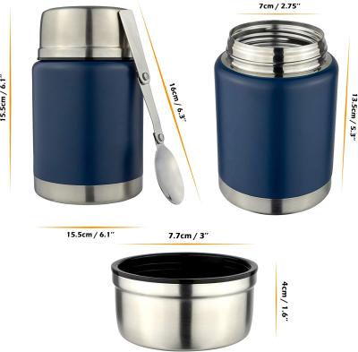 China Sustainable 500Ml Vacuum Food Flask Food Warmer Container Insulated Stainless Steel Thermos for sale