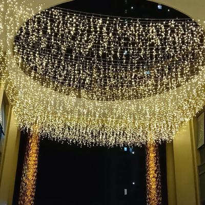 China Polyvinyl Chloride Window Hanging Curtain String Light 180 LED Lights for sale