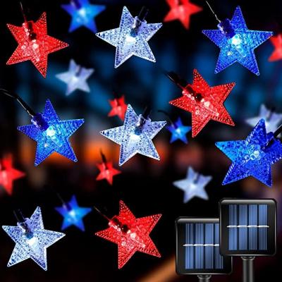 China Solar Polyvinyl Chloride 100 LED Star String Lights for sale