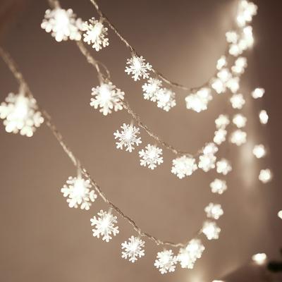 China Polyvinyl chloride snowflake string lights waterproof fairy lights for sale