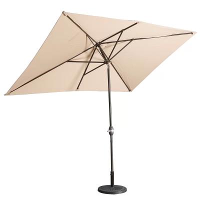 China China factory modern patio rectangle quality low price aluminium+steel+polyester thin garden umbrella with crank handle for sale