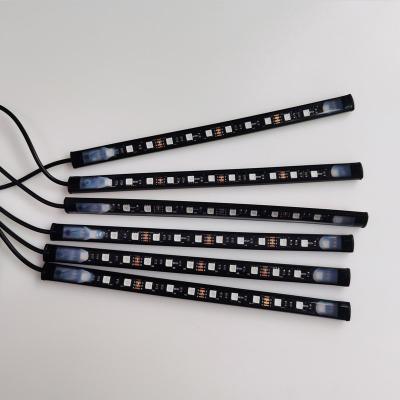 China Motorcycle Underglow LED Light Kit 6PCS LED Set Multicolor RGB LED Light Bar For Motorbike Decoration With Remote Controller HR-1TO6-60 for sale