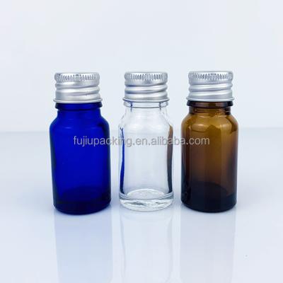 China 5ml 10ml 15ml 20ml 30ml Essential Oil Essential Oil Serum Amber Clear Round Glass Bottle Green Blue Clear for sale