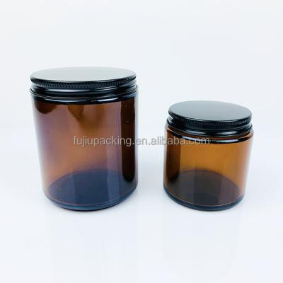 China High Quality Environmental Friendly Candle Jar Herb Honey Jar Glass Storage Glass Jar Food Storage Jar With Metal Lid for sale