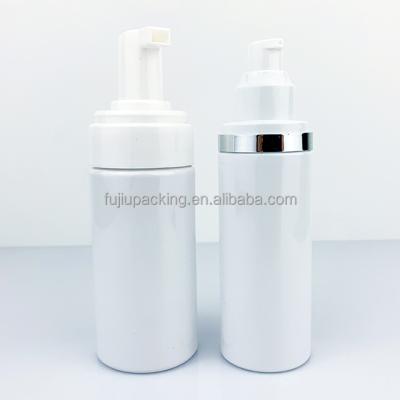 China Cosmetic Foaming Foam Pump Dispenser Bottle White Bottle 50ml 100ml 150ml for sale