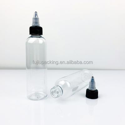 China Hot sale PET medicine products100ML 120ML plastic liquid bottle twist screw cap squeeze e juice bottle for sale