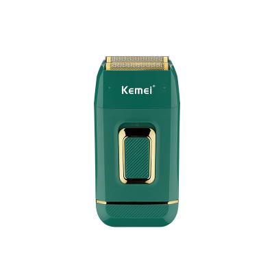 China KM-2031 Portable Men's Twin Blade Electric Shaver Washable New Rechargeable Shaver for sale