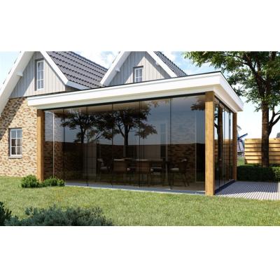 China Windproof Aluminum Frame Glass Wall Partition For Terrace for sale