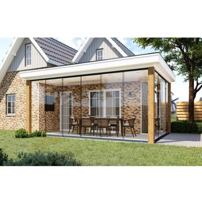 China waterproof glass sliding wall and sliding glass door for pergola patio for sale