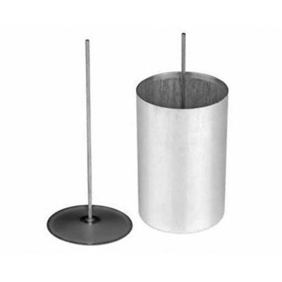 China Candle Making Aluminum Round Pillar Candle Mold With Wick Pin for sale