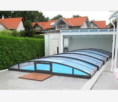 China Fixed Or Telescopic Above Ground Aluminum Alloy Frame Swimming Pool Covers for sale