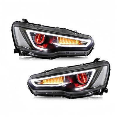 China For retrofit/upgrade High Accessories LED Headlights for Mitsubishi Lancer EX EVO 2008 - 2016 Upgraded Devil Eyes Lancer Headlights for sale