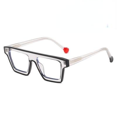 China Fashionable square olive flat light optical sight mirror TR90 insert glass frame 2023 anti-blue light personality fashion ins new glass frame for sale