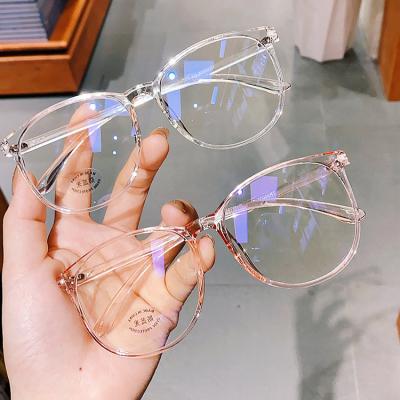 China 2021 New Retro Round Optical Glasses Anti Blue Light Blocking Fashion Optical Women Anti Blue-Ray Eye Glasses Glasses Eyewear for sale