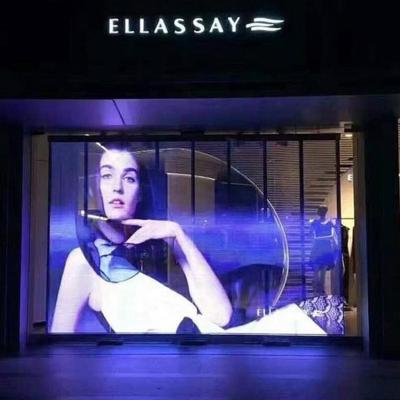 China P3.91 Indoor Outdoor 7.8 Hd Indoor Transparent Led Movie Display Advertising Flexible Transparent Led Screen for sale