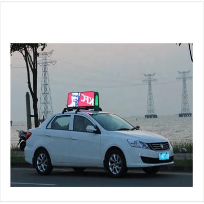 China Outdoor Taxi Top Led Display P2.5 P3.33 Outdoor SMD Double Sided Car Top Advertising Led Screen for sale