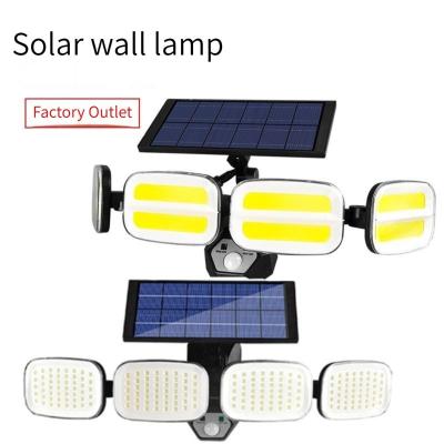 China External Battery Cable Outdoor Waterproof COB Solar Lamp Street Light Wall Yard Light Rain And Lightning Protection Outdoor Human Detection for sale