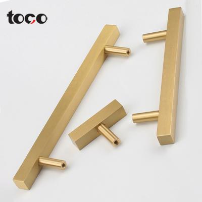 China toco stainless steel pull out kitchen drawer golden handle t bar pull handle aluminum h type pull drawer handles for sale