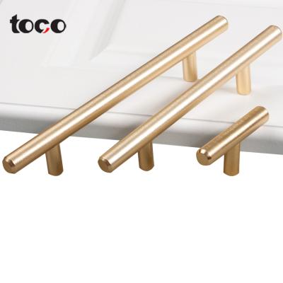 China toco furniture handle zinc alloy square t bar long wardrobe handle pull zinc alloy cabinet handle 96mm for sale