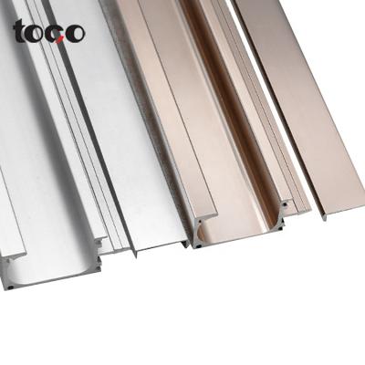 China toco Pull Round Kitchen Cabinets Edge Profile Hidden G Shape Furniture Hardware Handle for sale