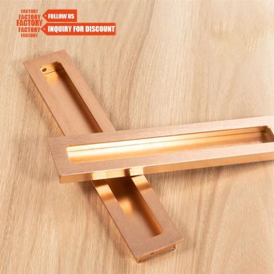 Cina toco Aluminum alloy recessed hidden sliding door handle superior kitchen cabinet flush pull handles in vendita