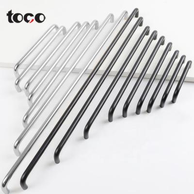 China toco aluminum Hardware U/D shape handles cabinet and wardrobe handles furniture handle à venda